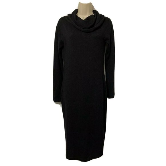 Tart Maxi Sweater Dress Women's Small‎ Stretch Knit Black Mock Neck Winter - Picture 1 of 5
